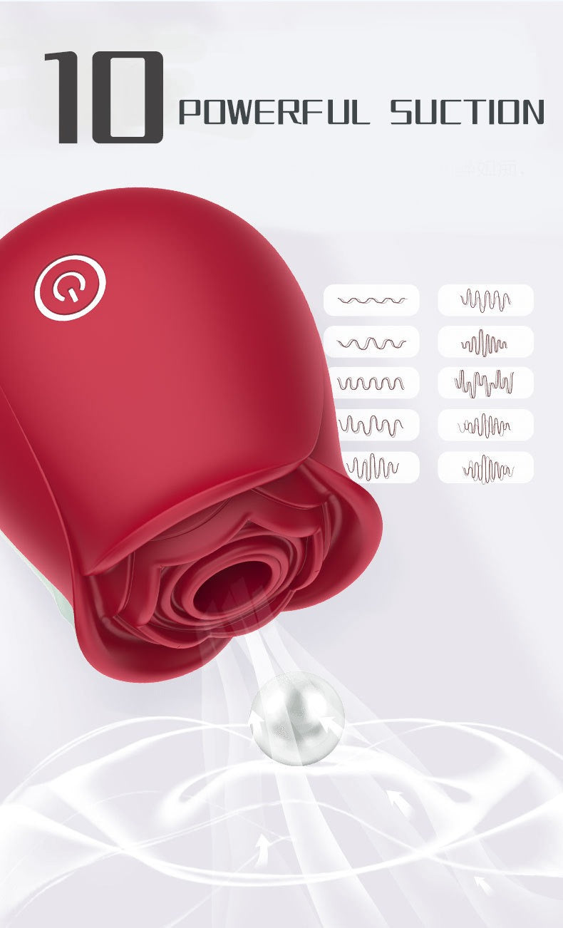 The Rose Clit Stimulator 10 Suction Modes