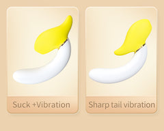 Rotating Banana Vibrator Double stimulation Sucking and vibrating