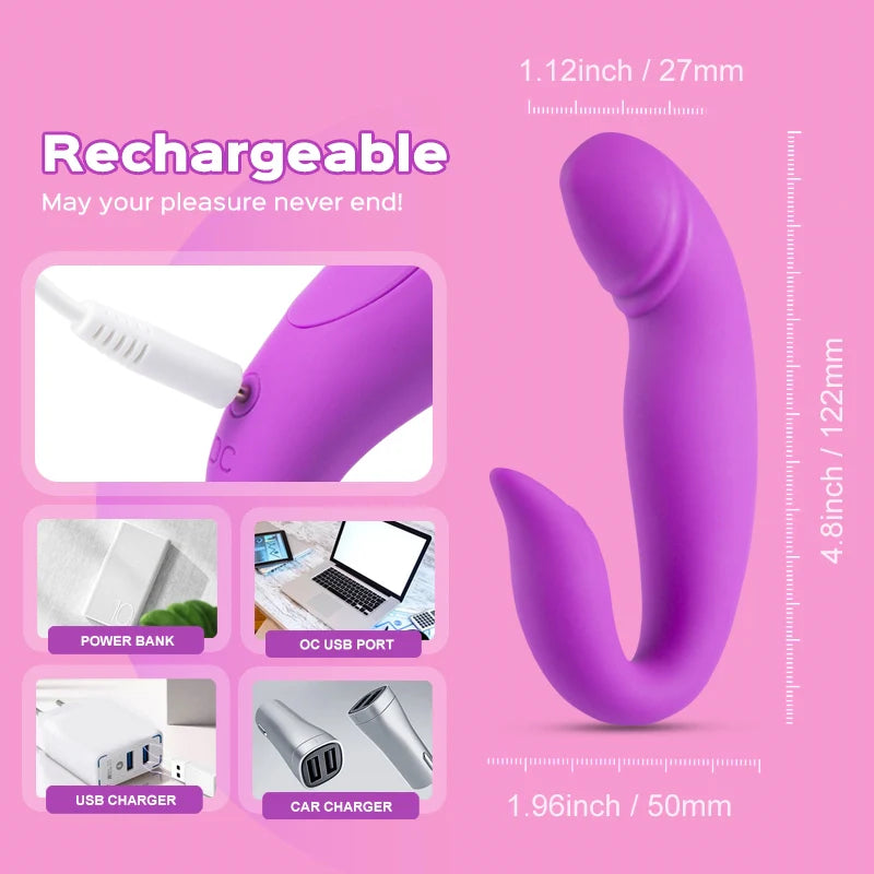 Dual-Motor Rolling G-spot &amp; Clitoral Vibrator