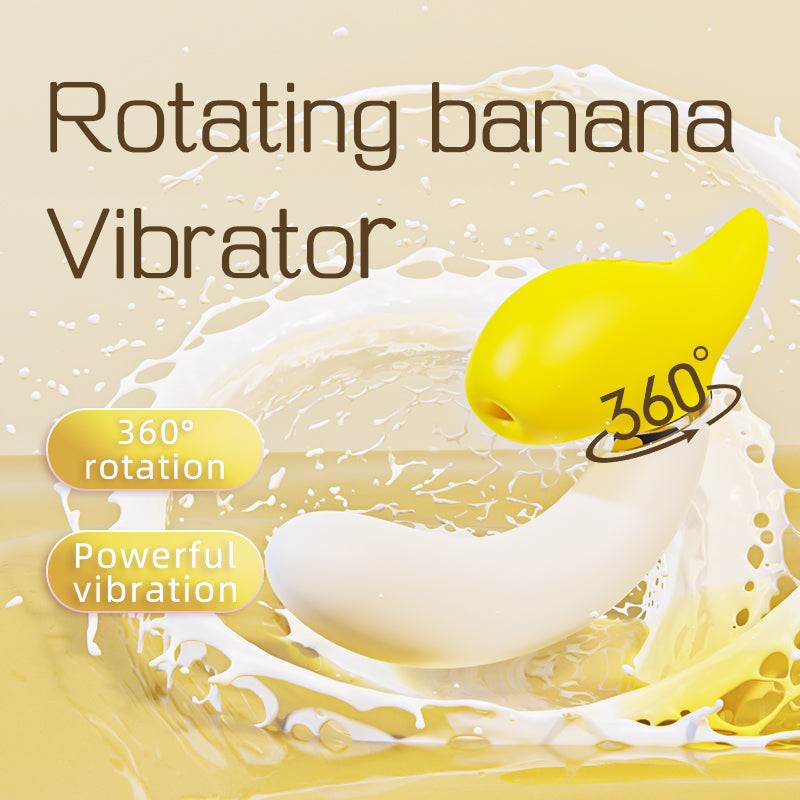 Rotating Banana Vibrator Double stimulation Sucking and vibrating